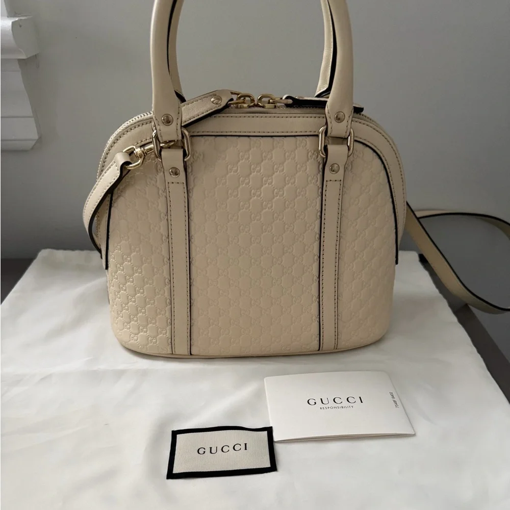 Gucci Beige Leather Satchel - Picture 4 of 16